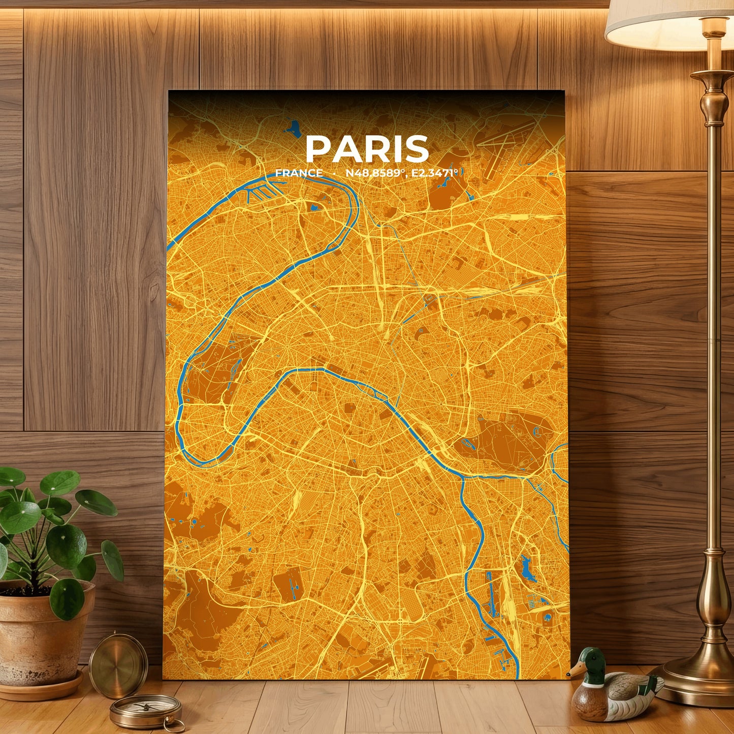 Paris Scorch Map Poster
