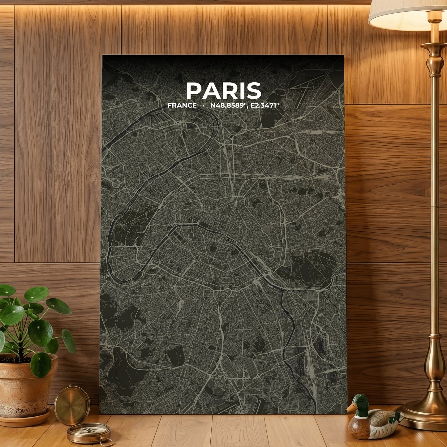 Paris Sable Map Poster