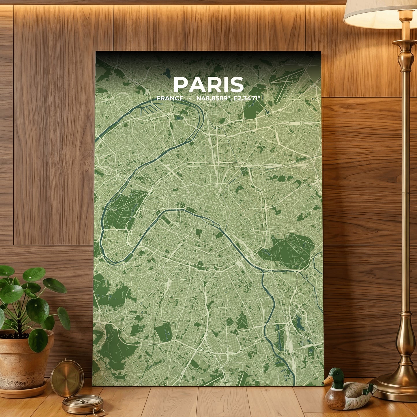 Paris Clay Map Poster