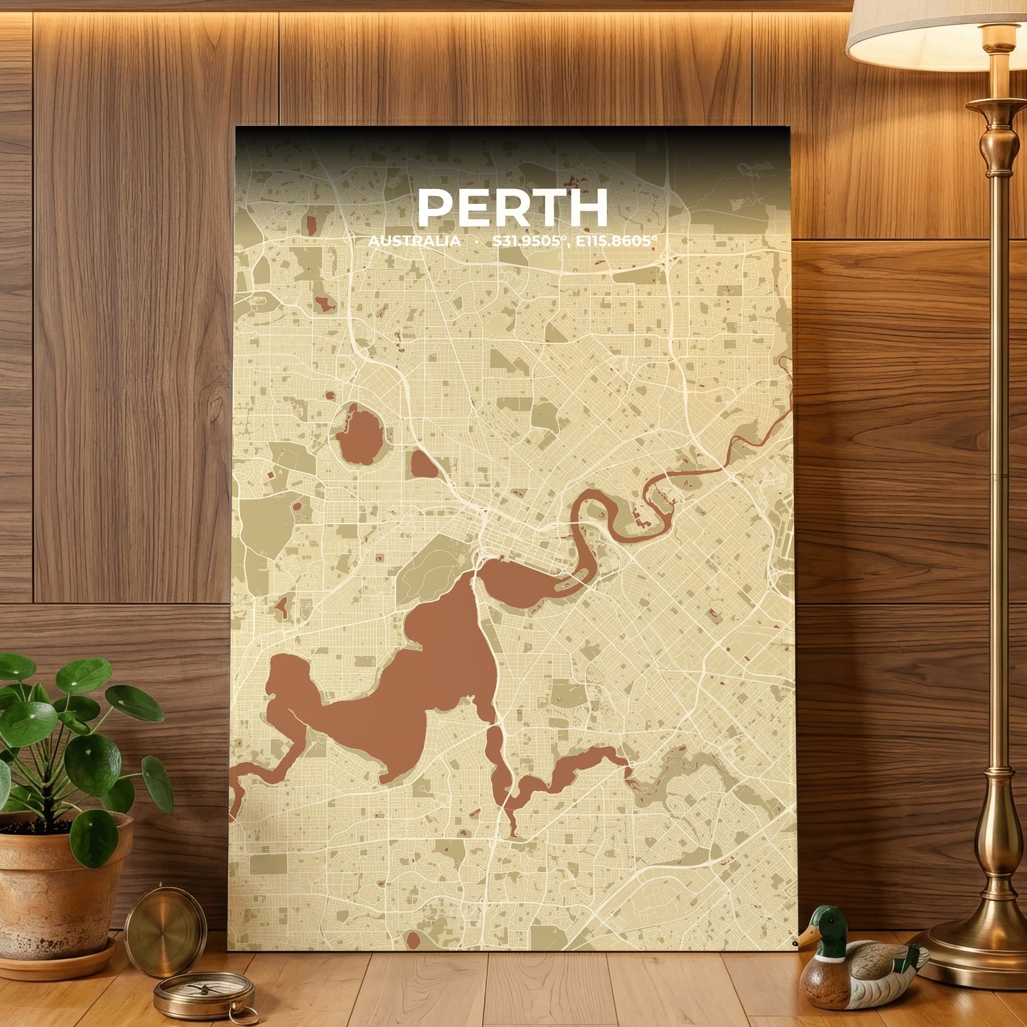 Perth Ember Map Poster