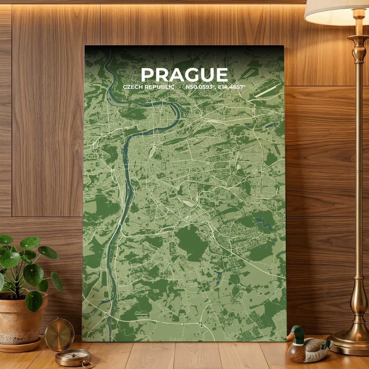 Prague Clay Map Poster