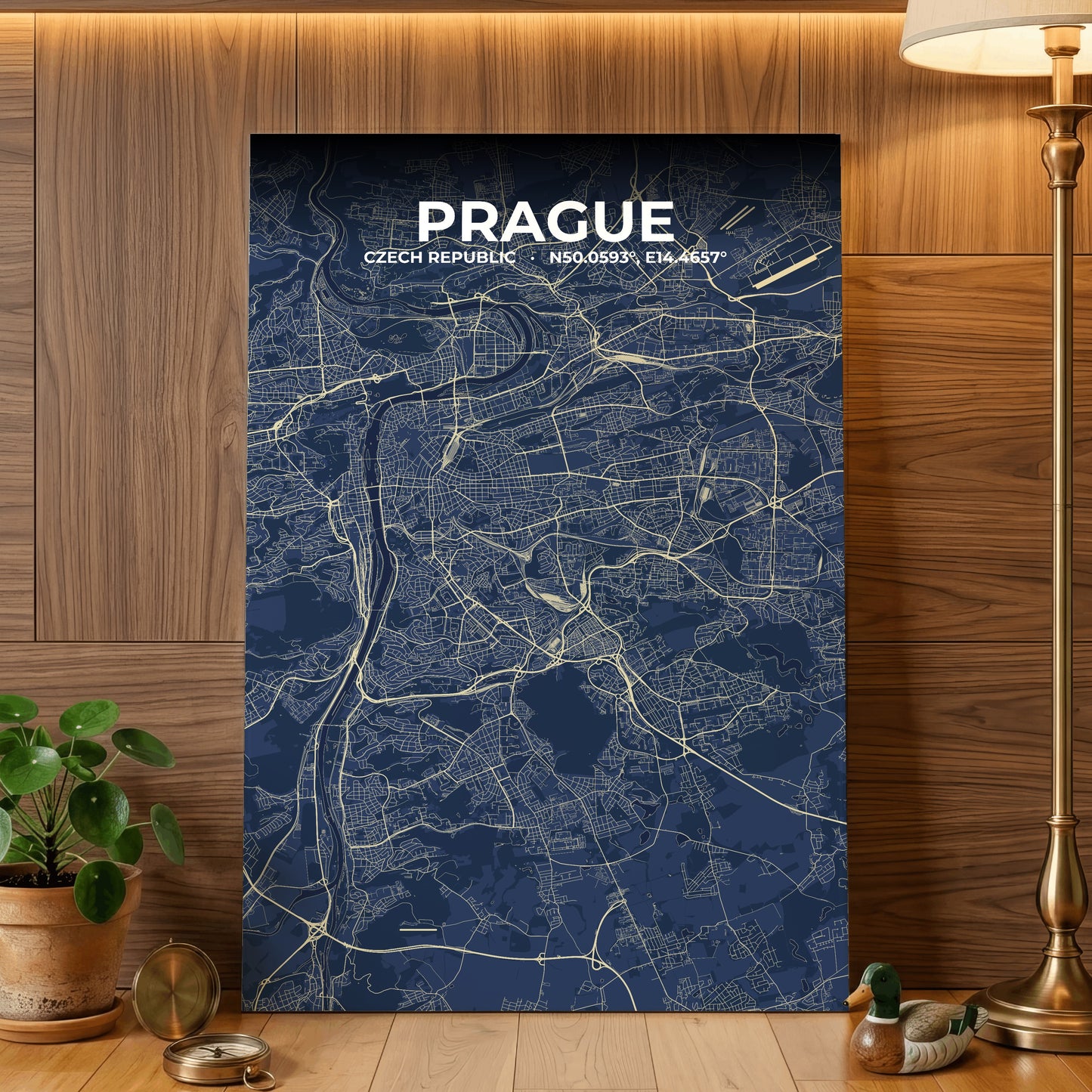 Prague Anchor Map Poster