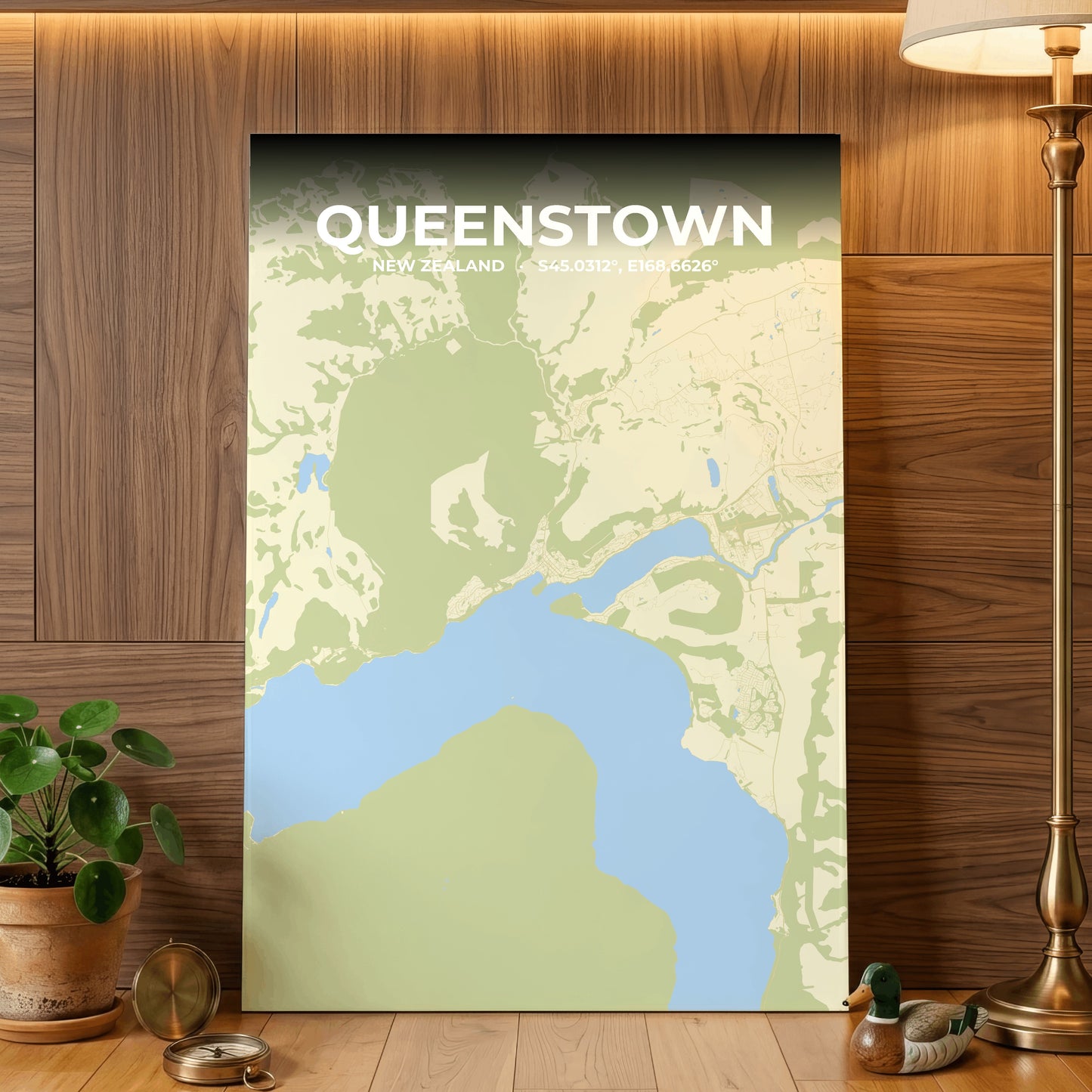 Queenstown Drift Map Poster