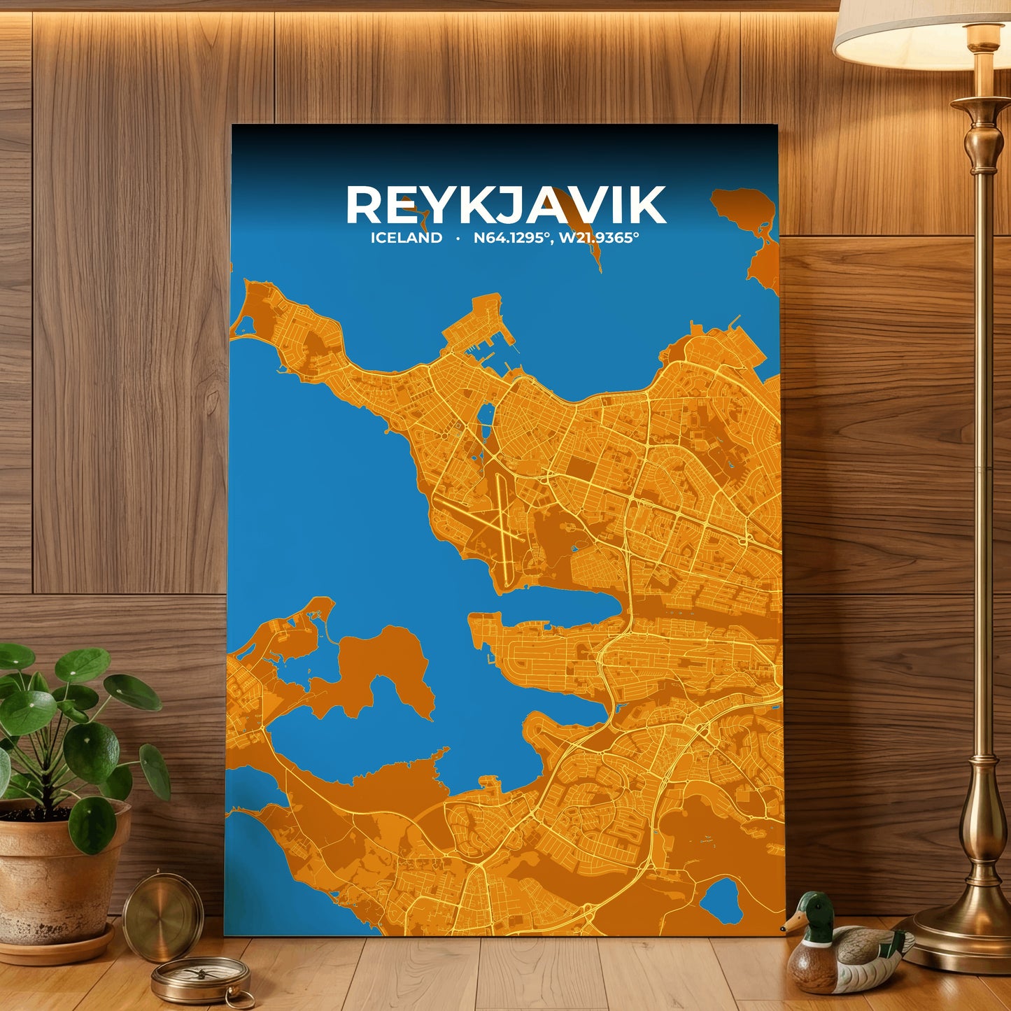 Reykjavik Scorch Map Poster