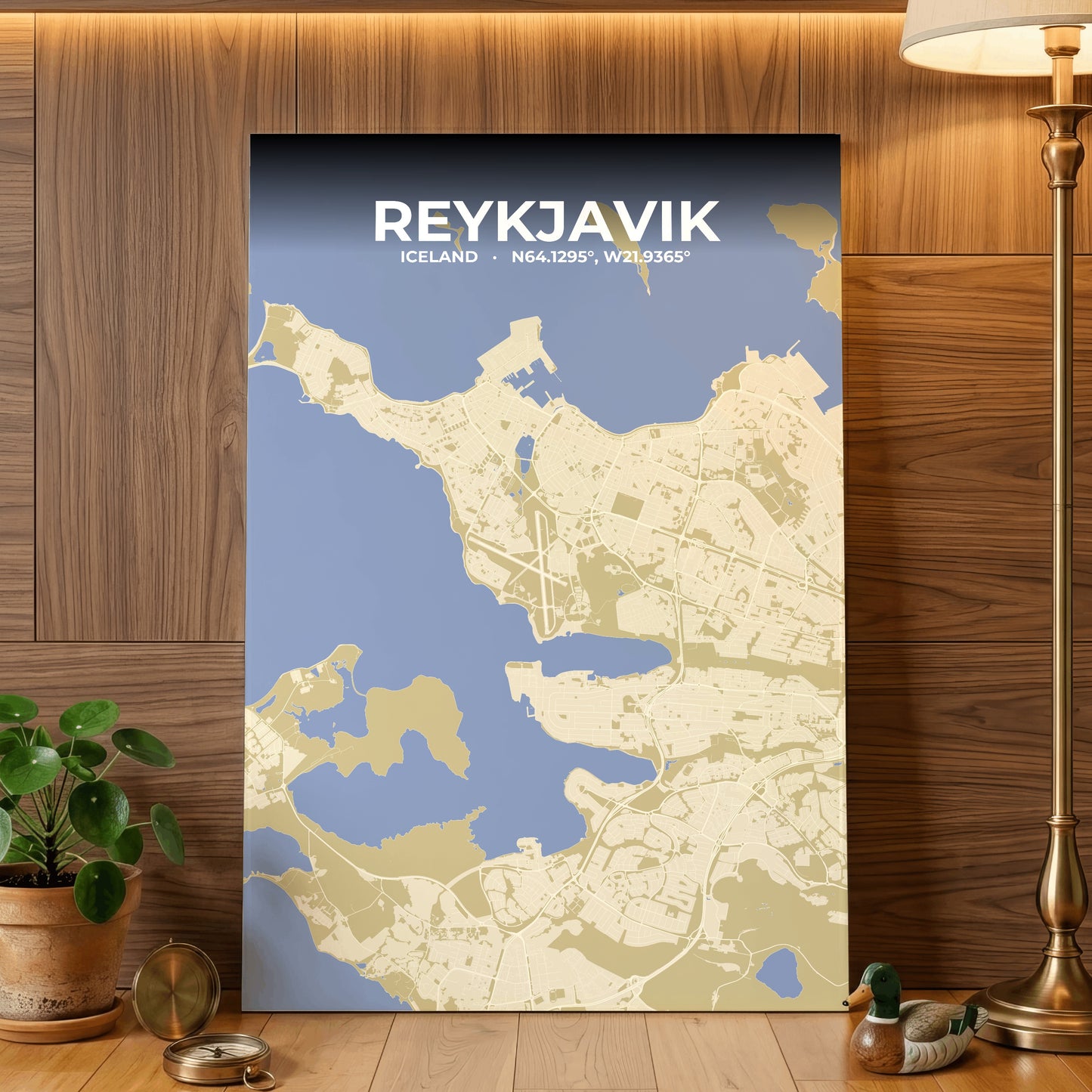 Reykjavik Barn Map Poster
