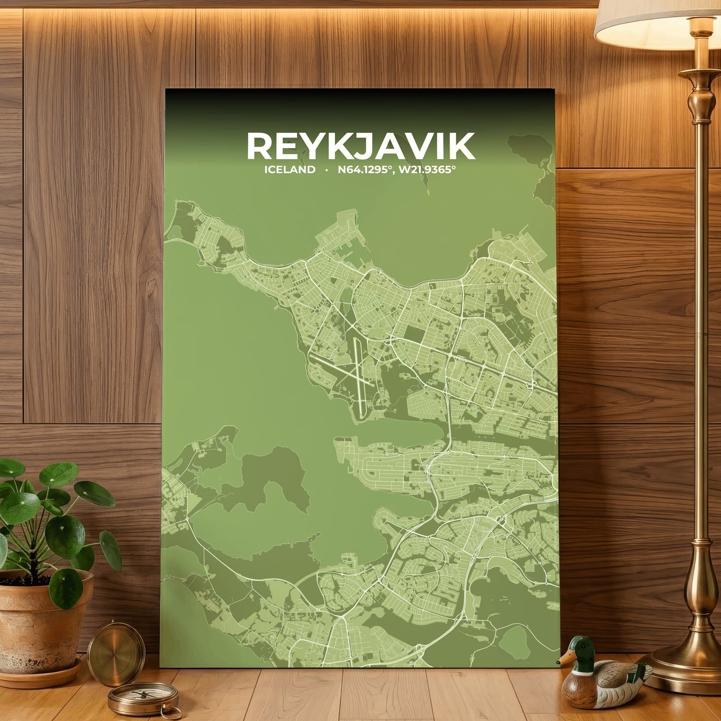 Reykjavik Grove Map Poster