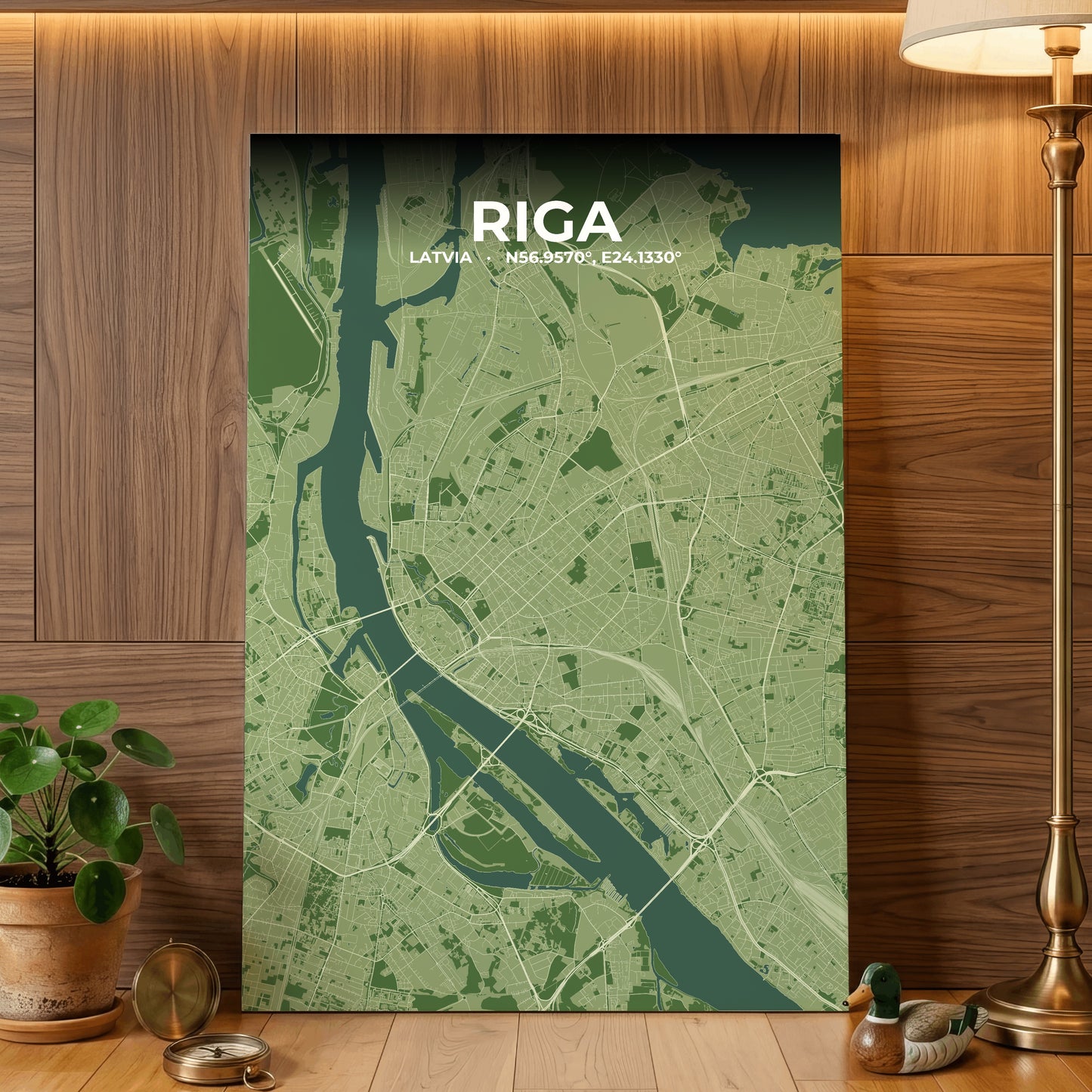 Riga Clay Map Poster