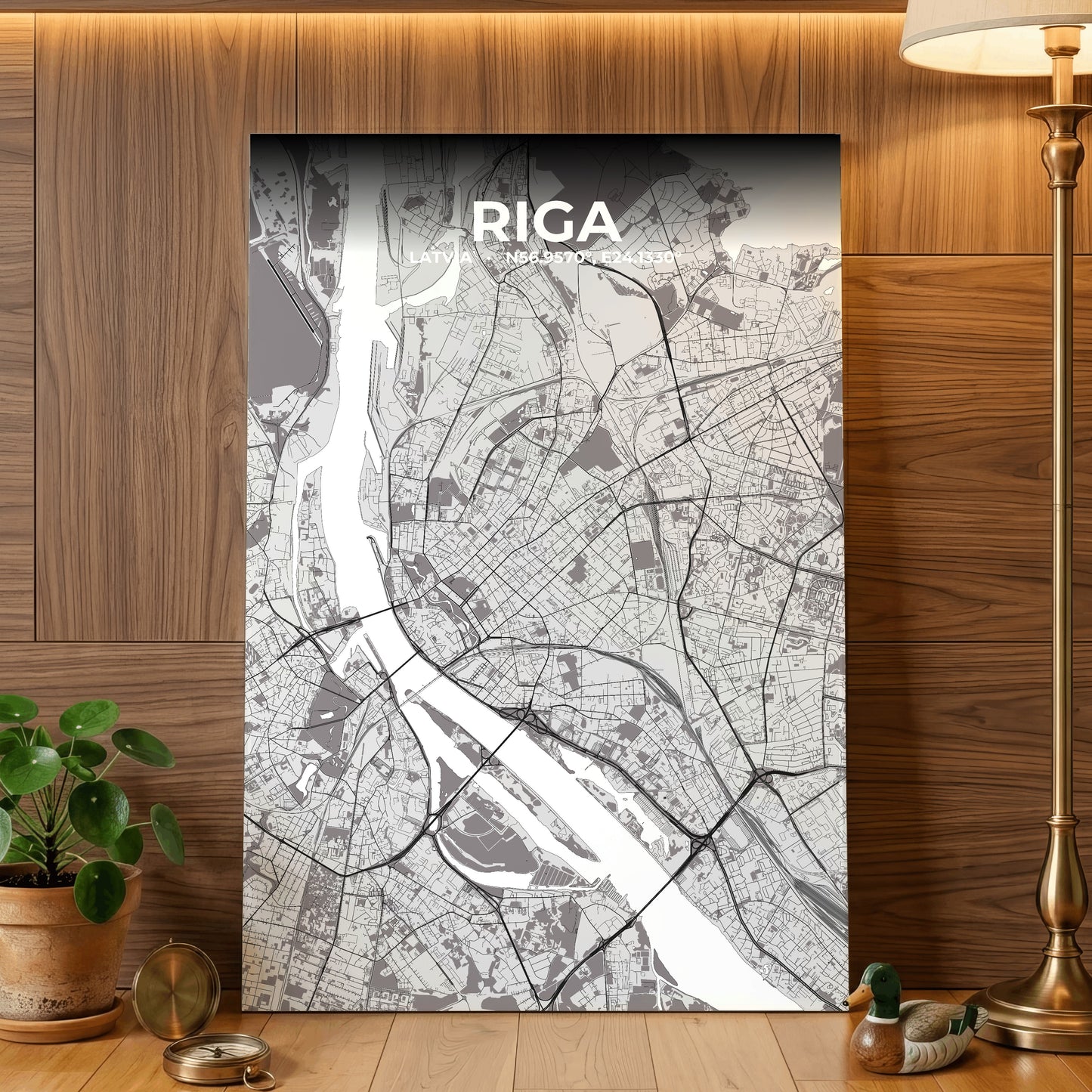 Riga Ash Map Poster