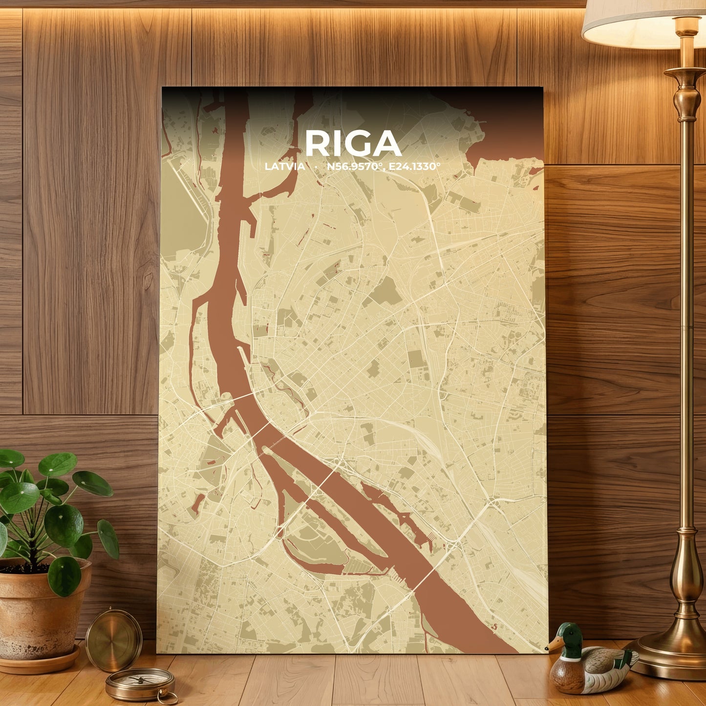Riga Ember Map Poster