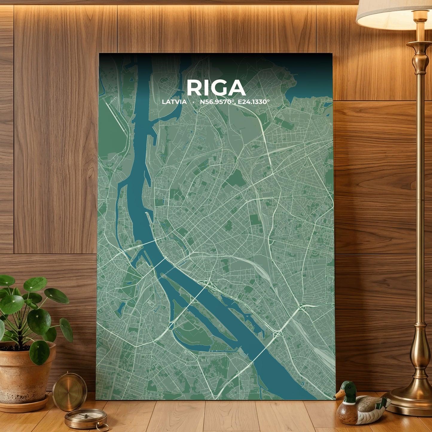 Riga Mist Map Poster