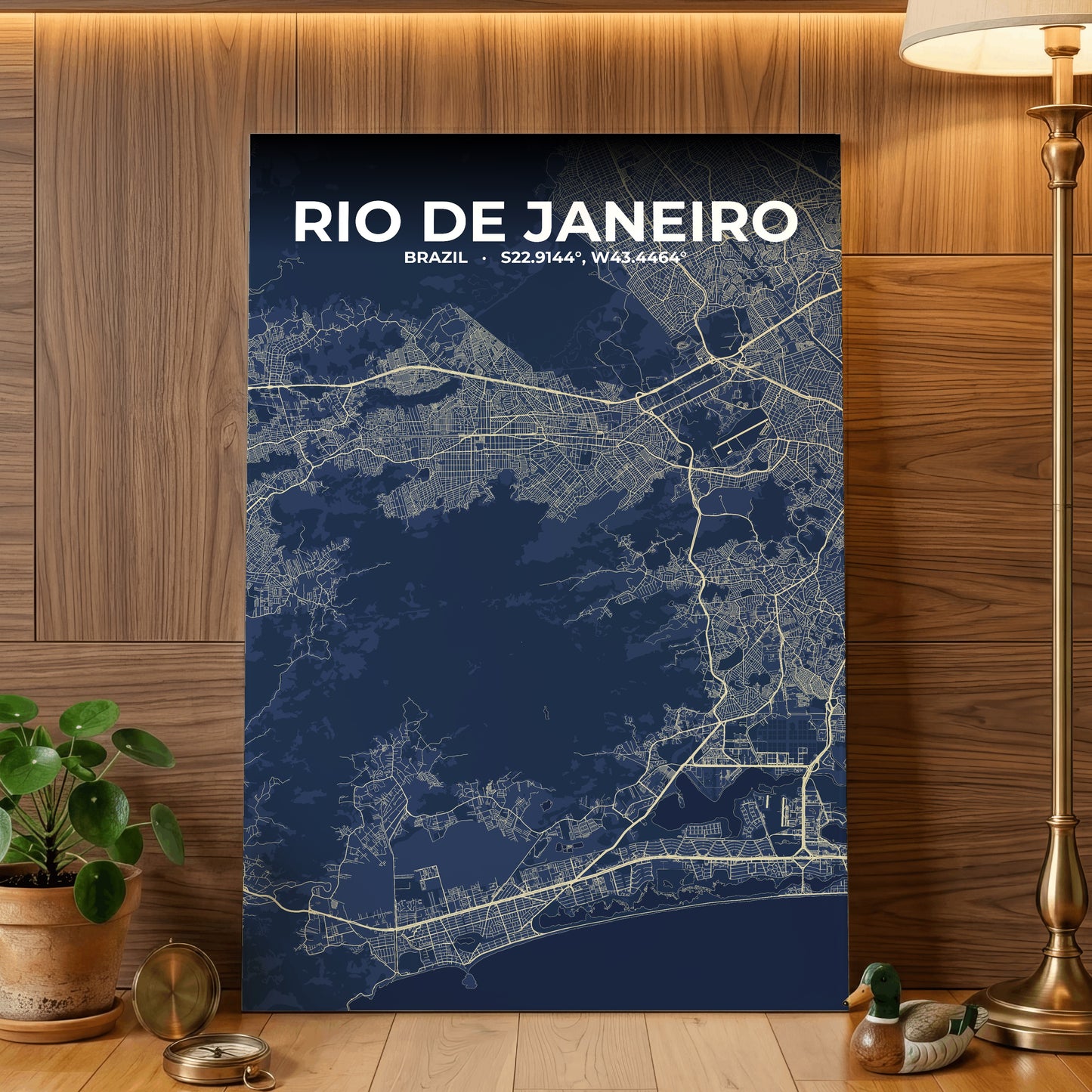 Rio de Janeiro Anchor Map Poster