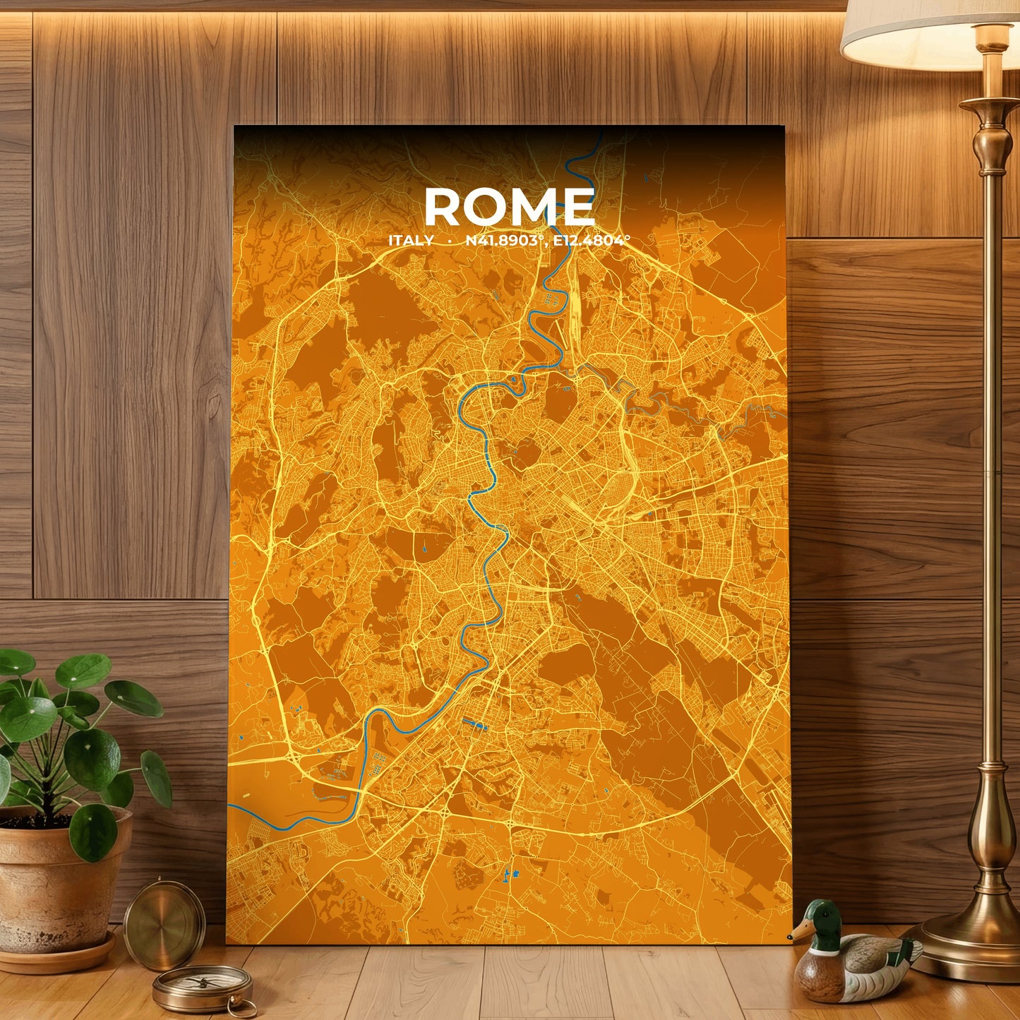 Rome Scorch Map Poster