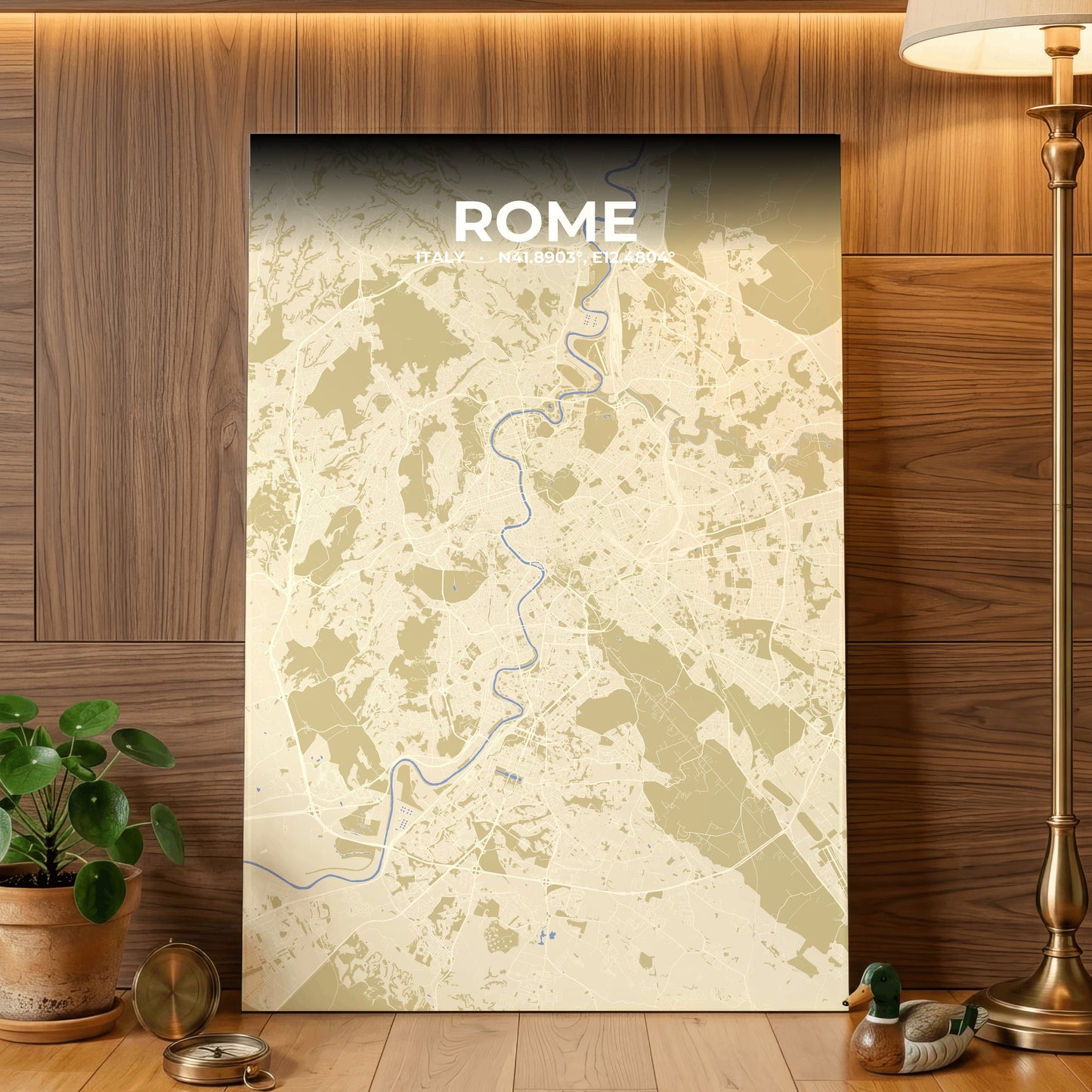 Rome Barn Map Poster