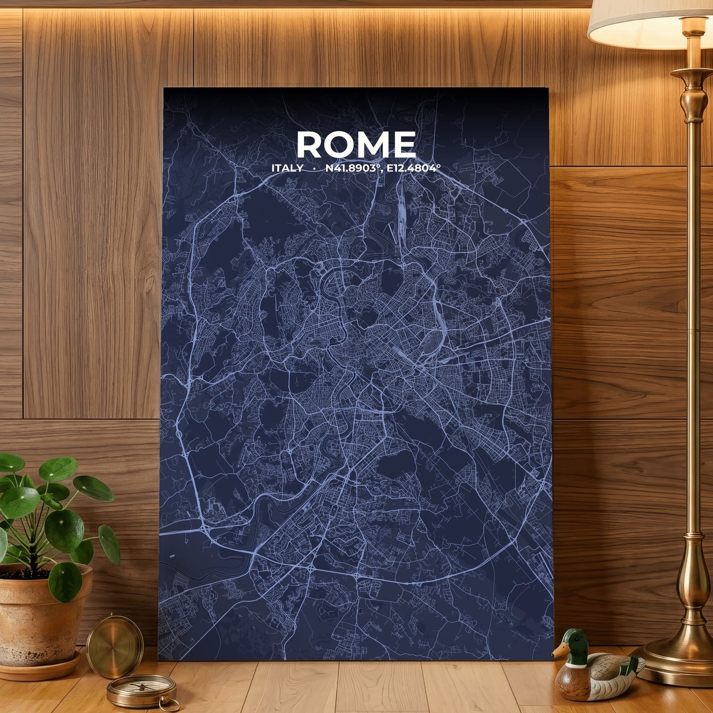 Rome Tide Map Poster