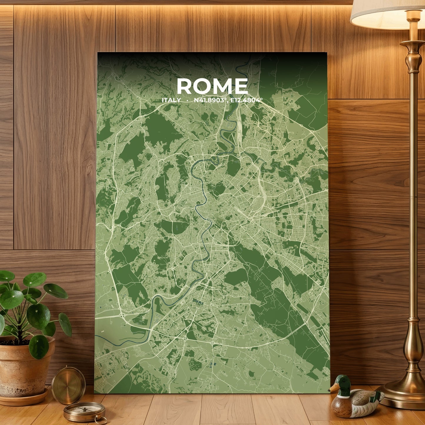Rome Clay Map Poster