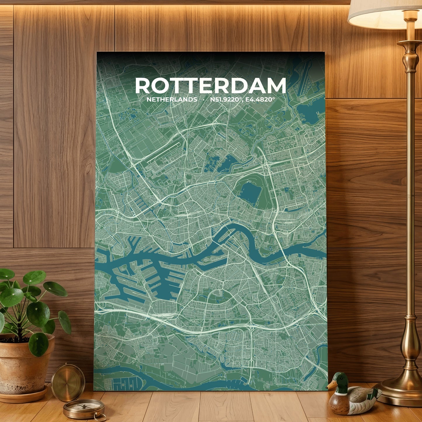 Rotterdam Mist Map Poster