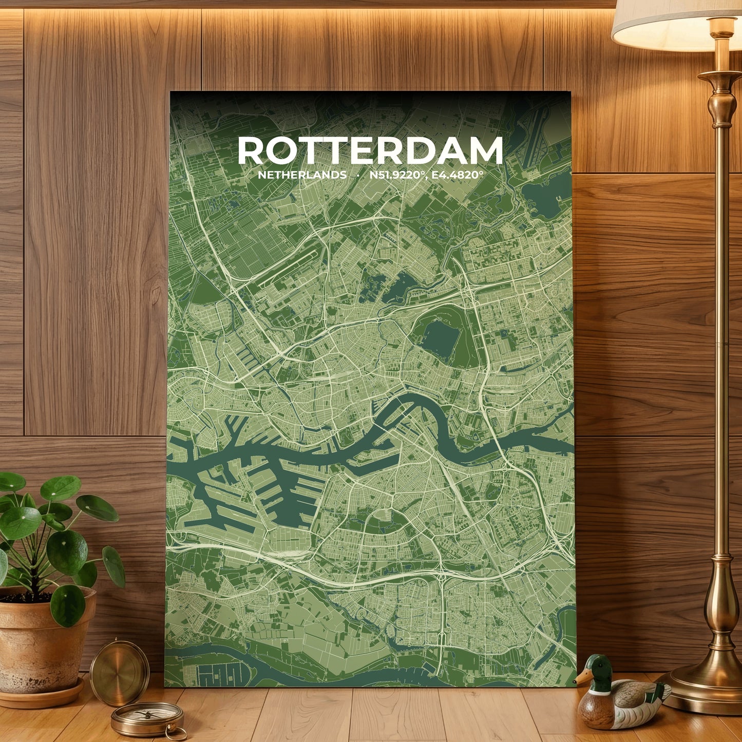 Rotterdam Clay Map Poster