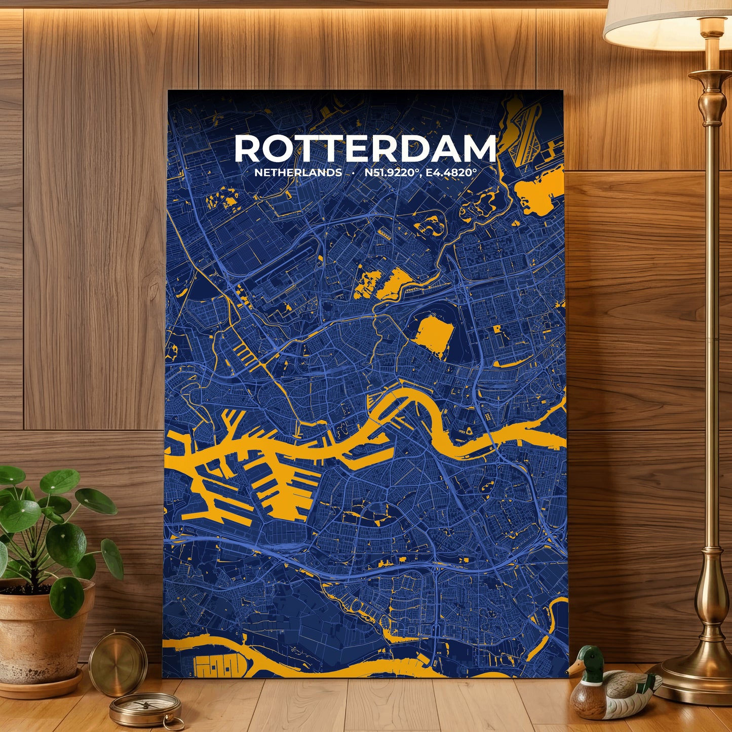Rotterdam Ink Map Poster