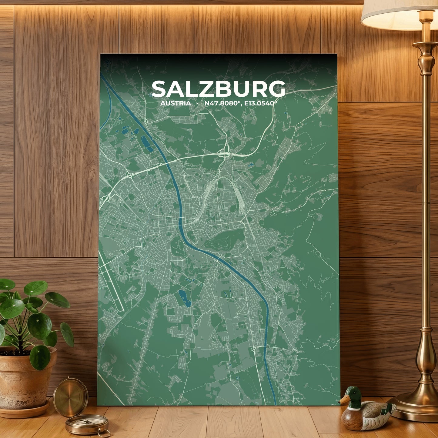 Salzburg Mist Map Poster