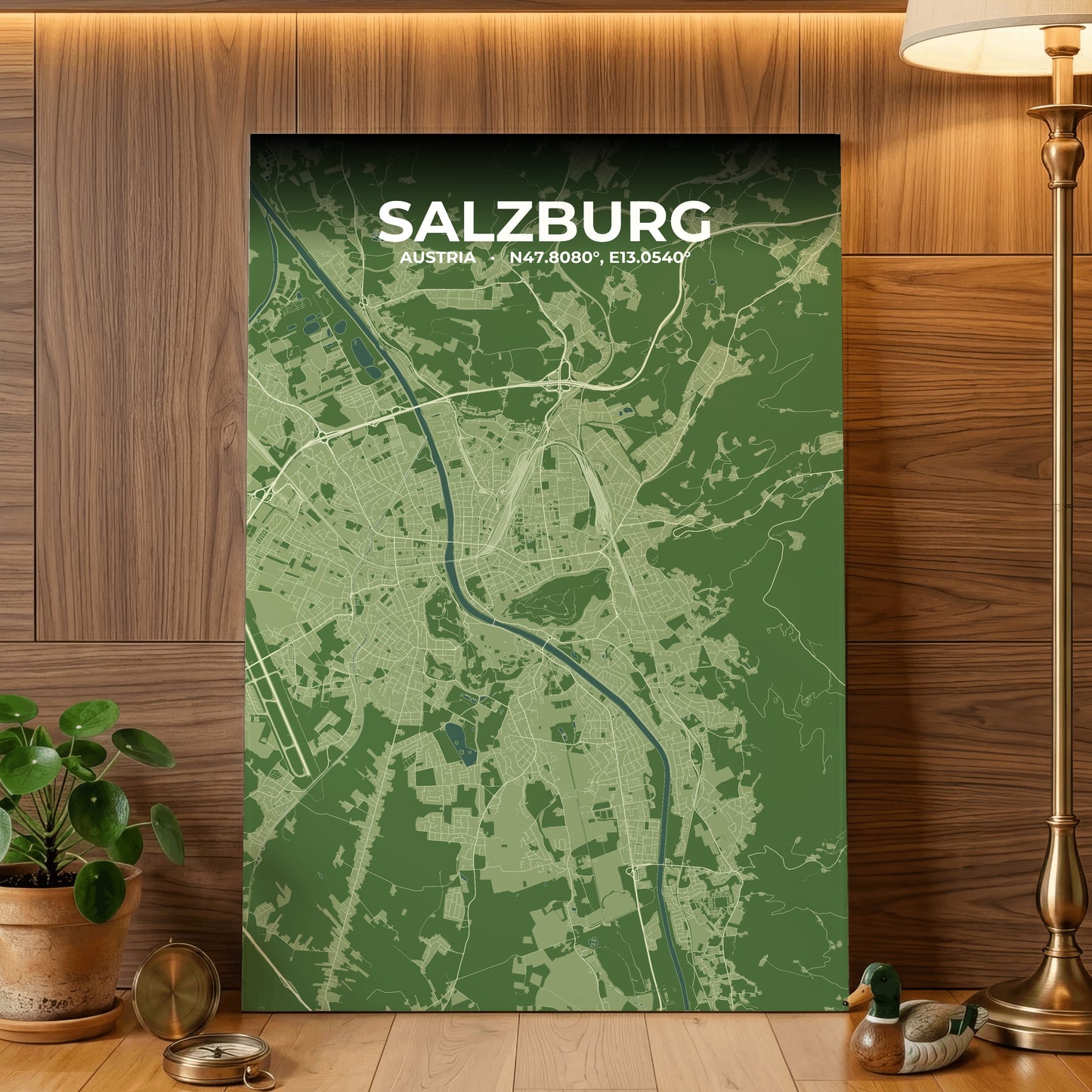 Salzburg Clay Map Poster