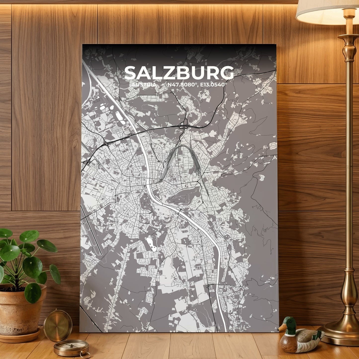 Salzburg Ash Map Poster