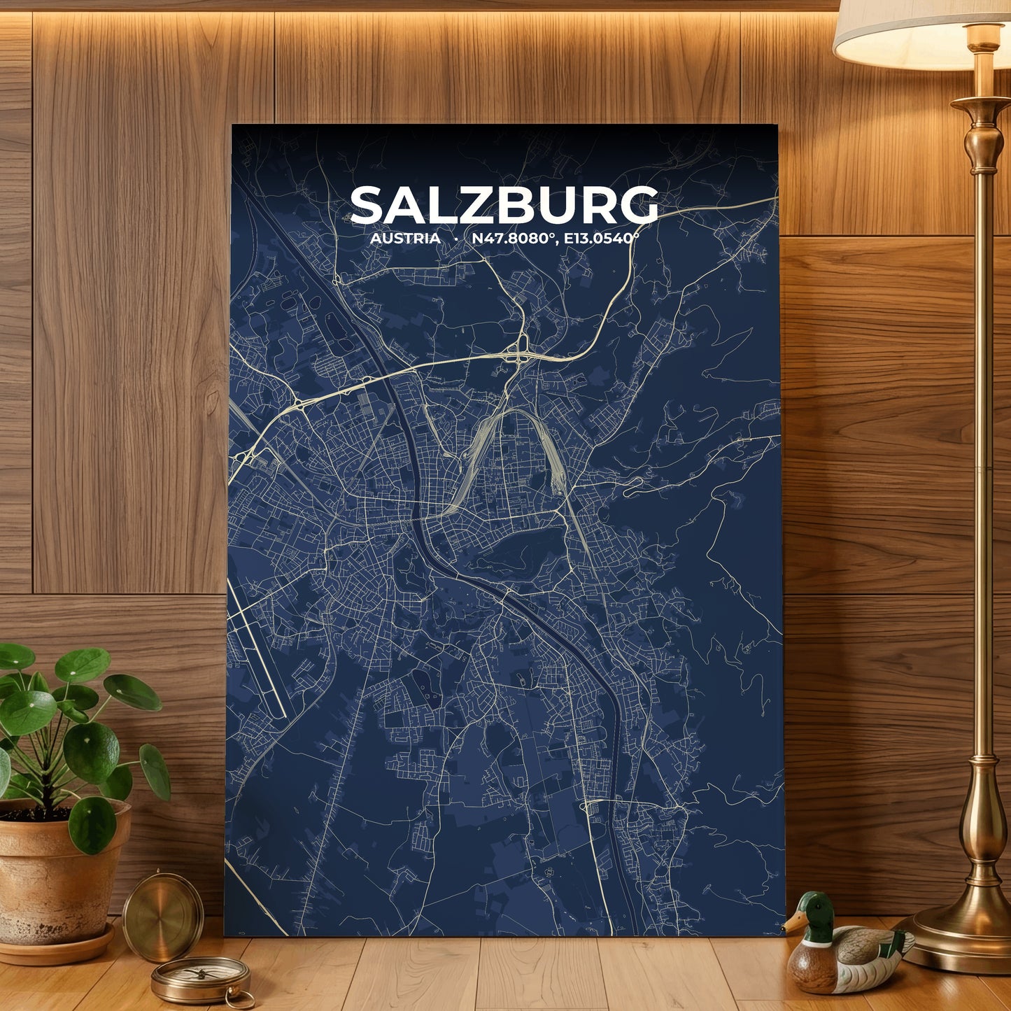 Salzburg Anchor Map Poster