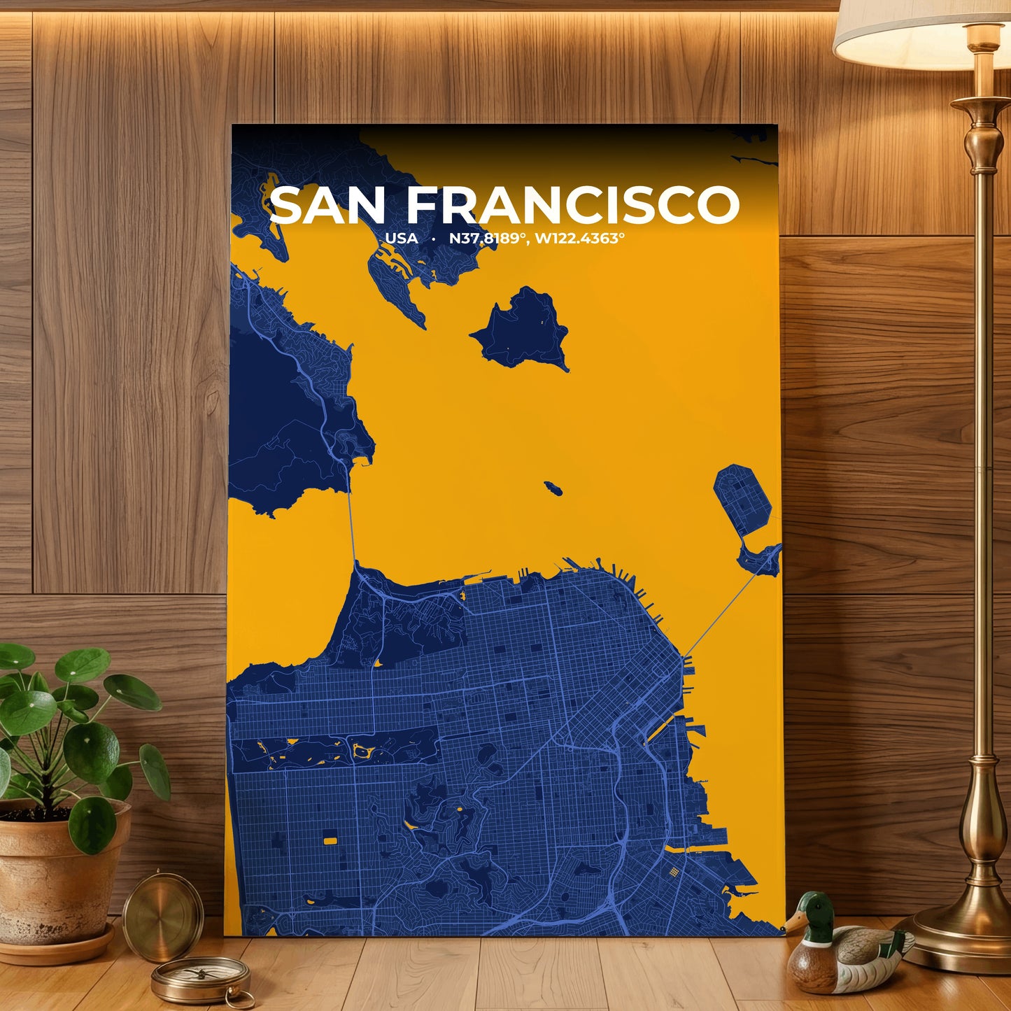 San Francisco Ink Map Poster