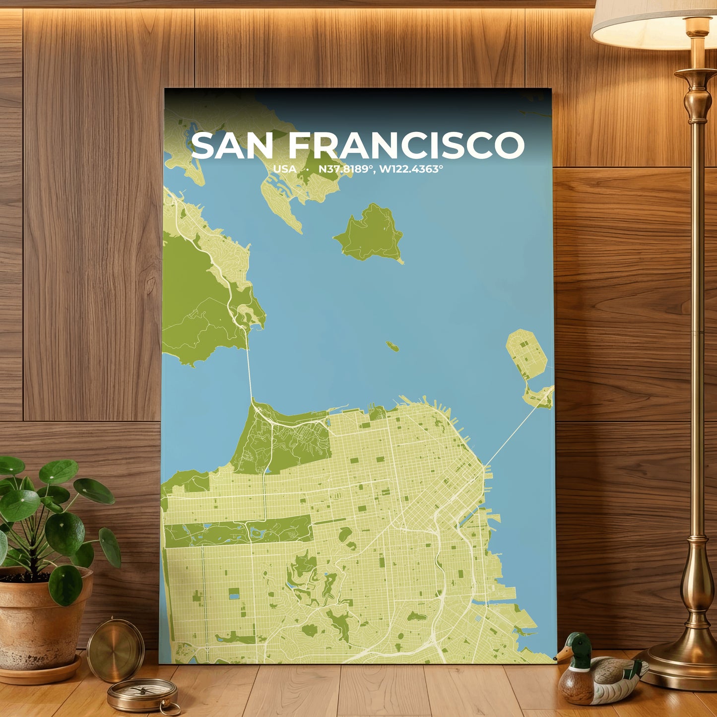 San Francisco Fern Map Poster
