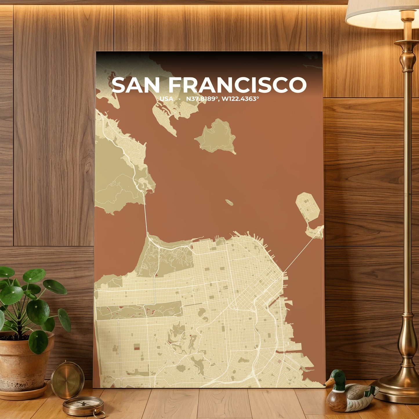 San Francisco Ember Map Poster