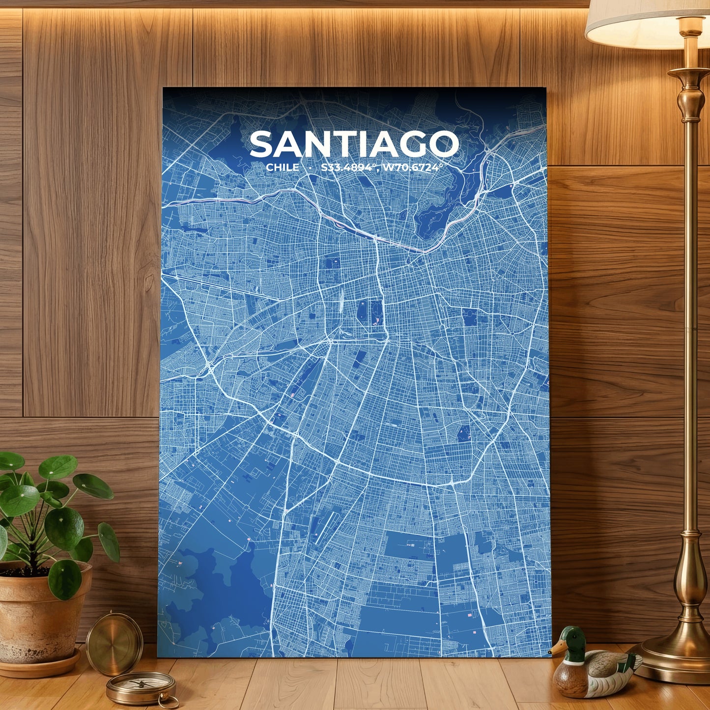 Santiago Candy Map Poster