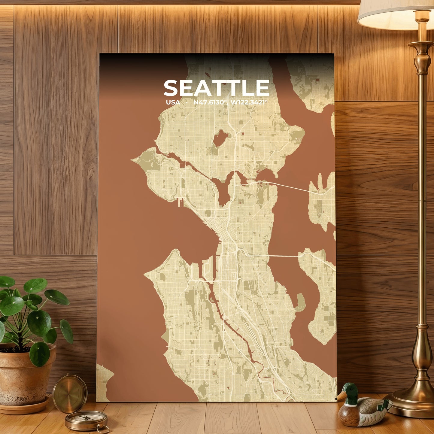 Seattle Ember Map Poster