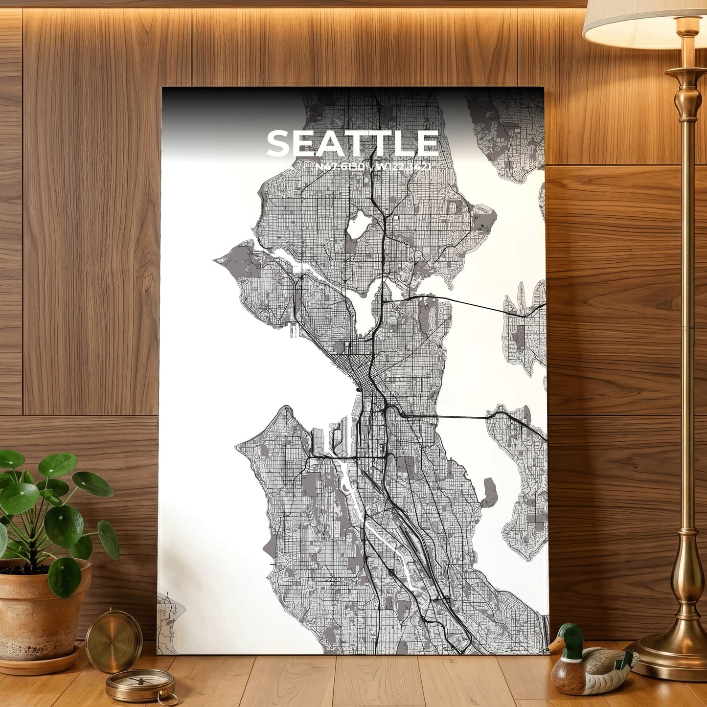 Seattle Ash Map Poster