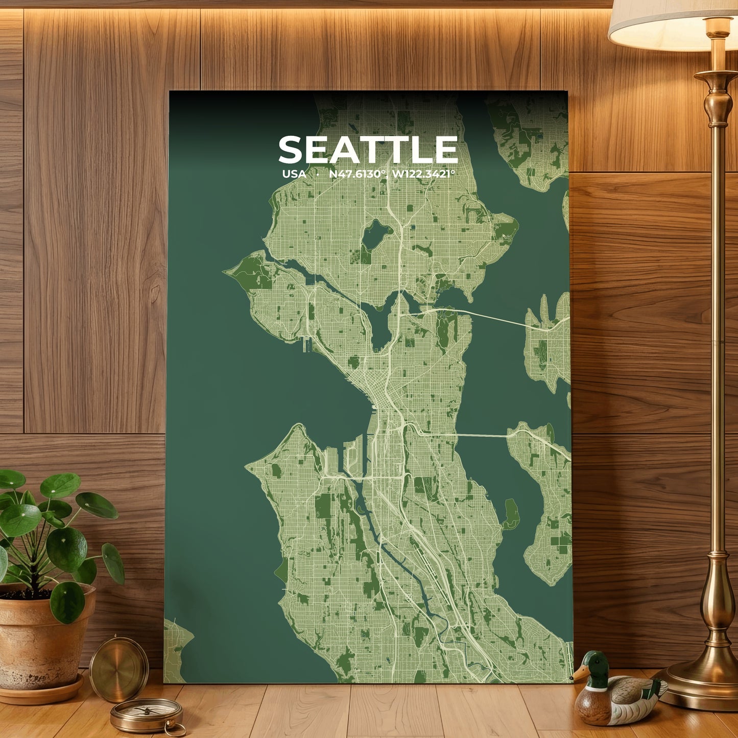 Seattle Clay Map Poster