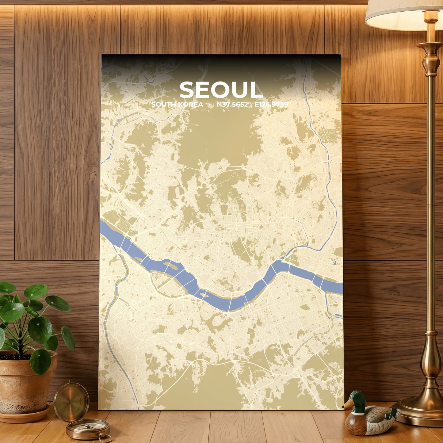 Seoul Barn Map Poster