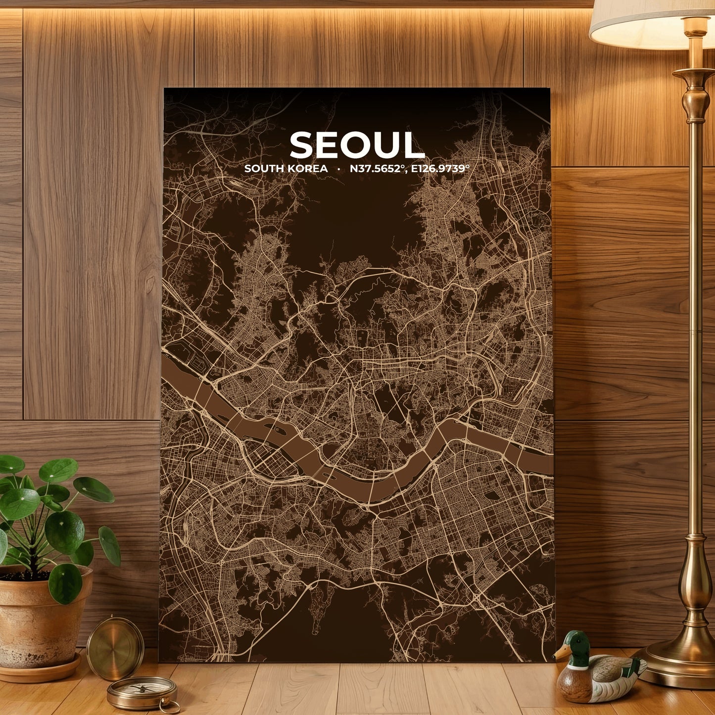 Seoul Plum Map Poster