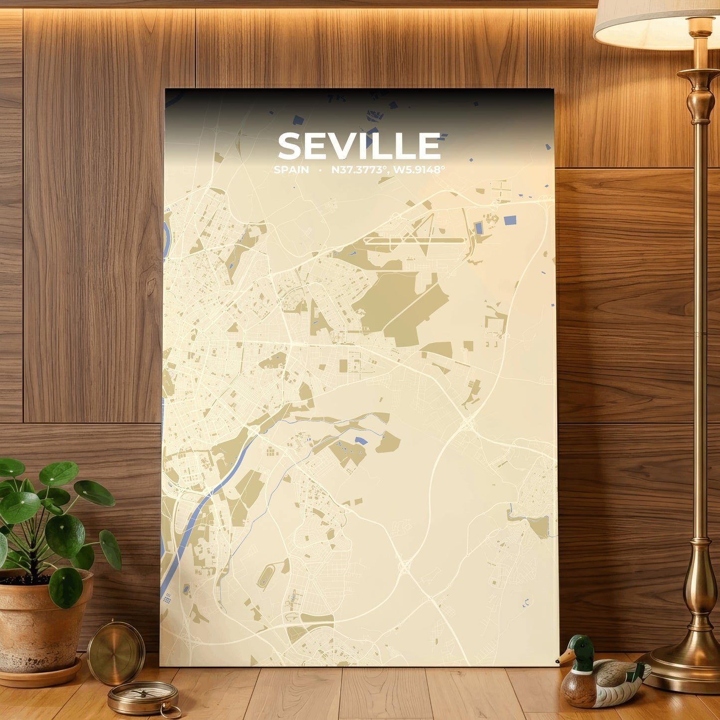 Seville Barn Map Poster