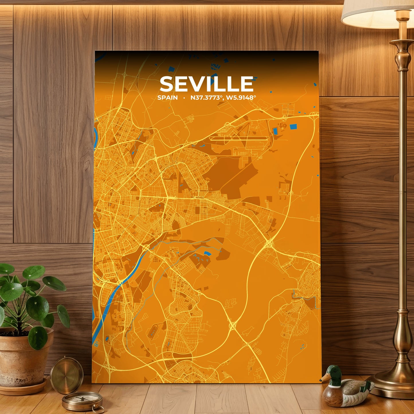 Seville Scorch Map Poster