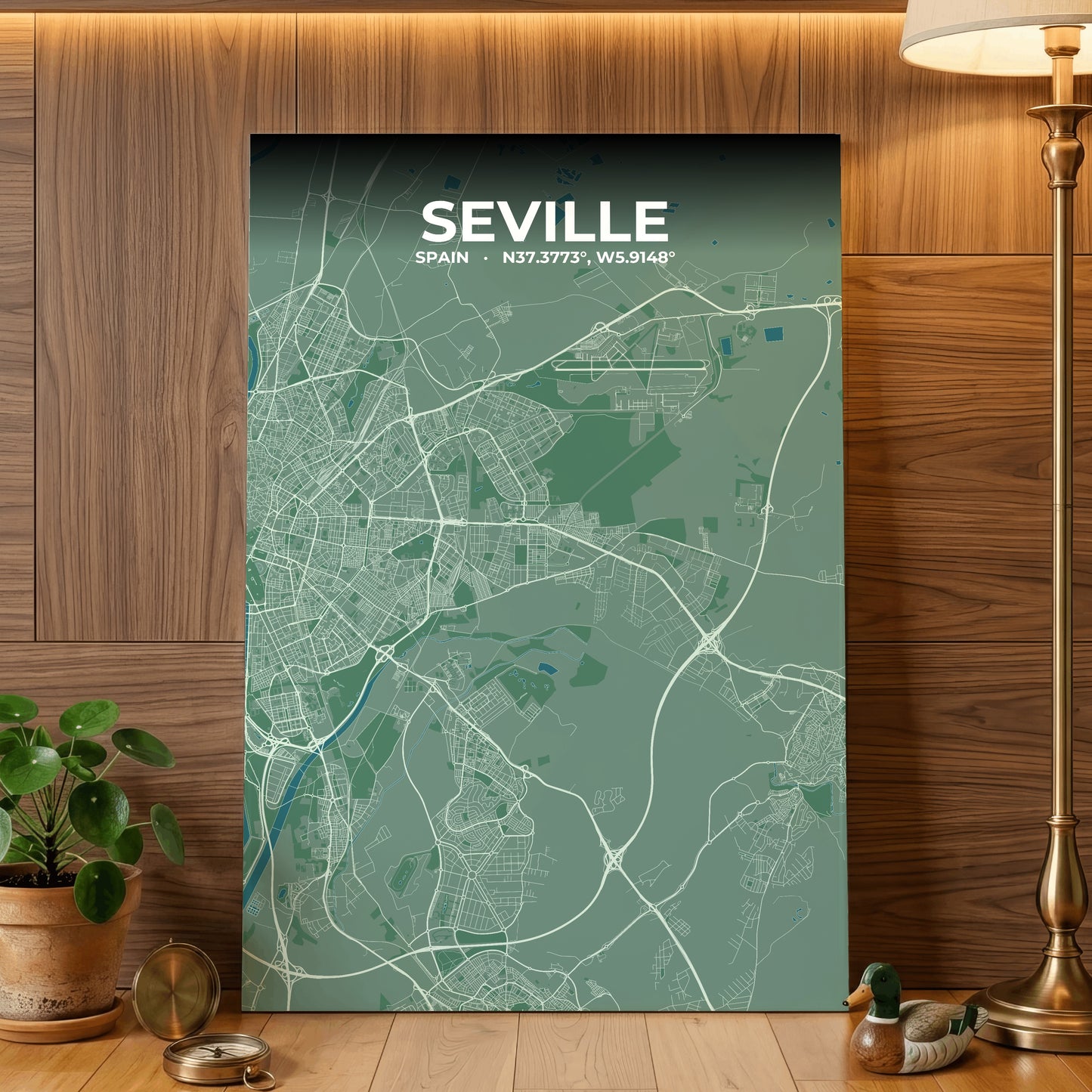 Seville Mist Map Poster