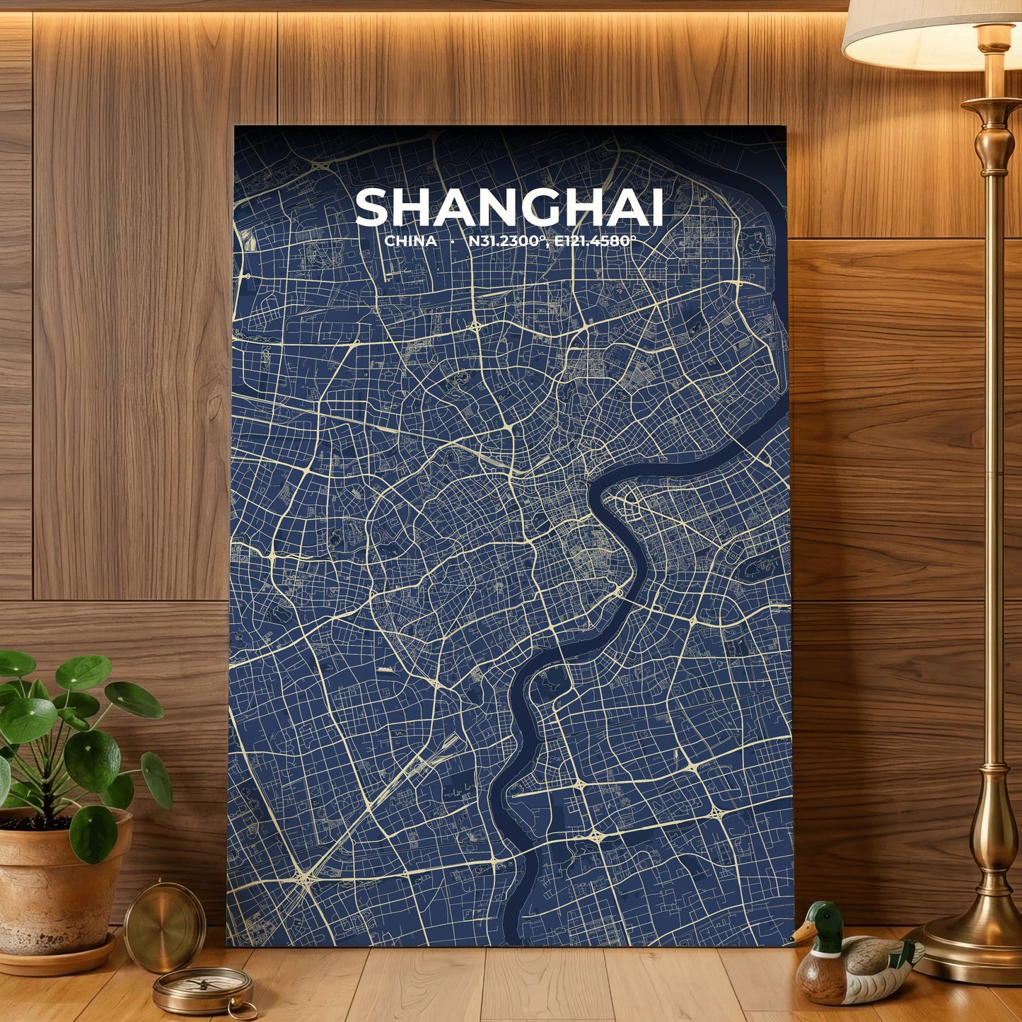 Shanghai Anchor Map Poster