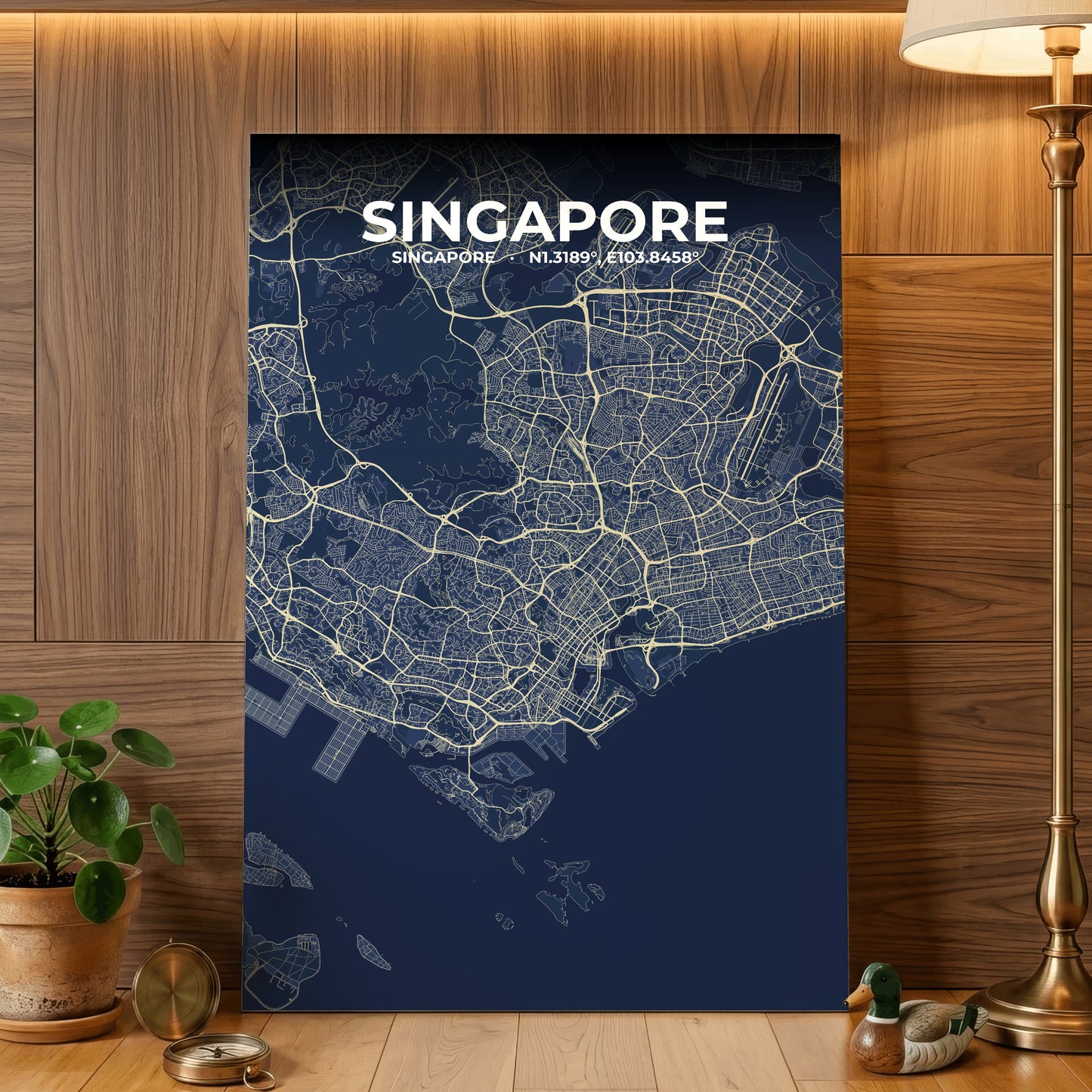 Singapore Anchor Map Poster