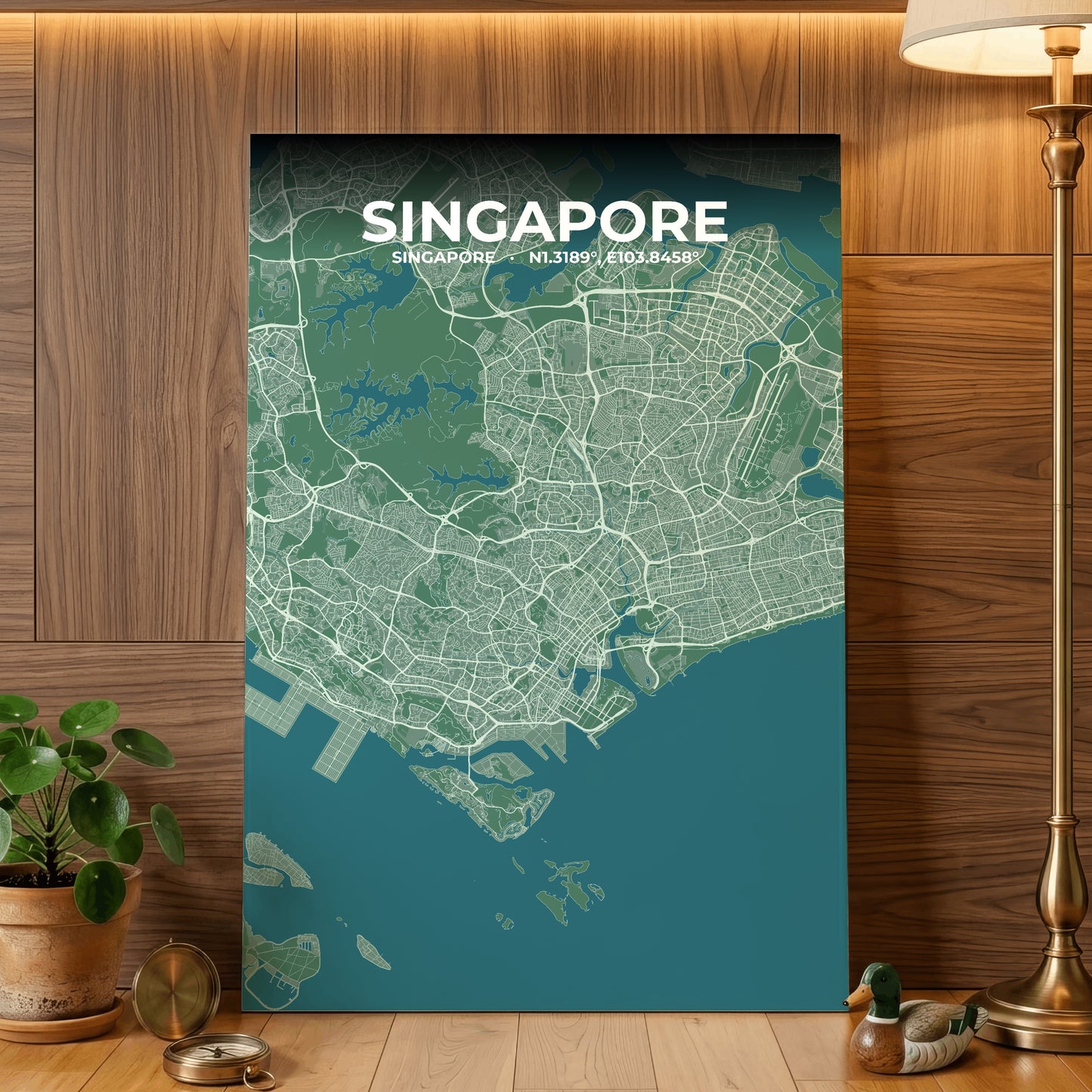 Singapore Mist Map Poster