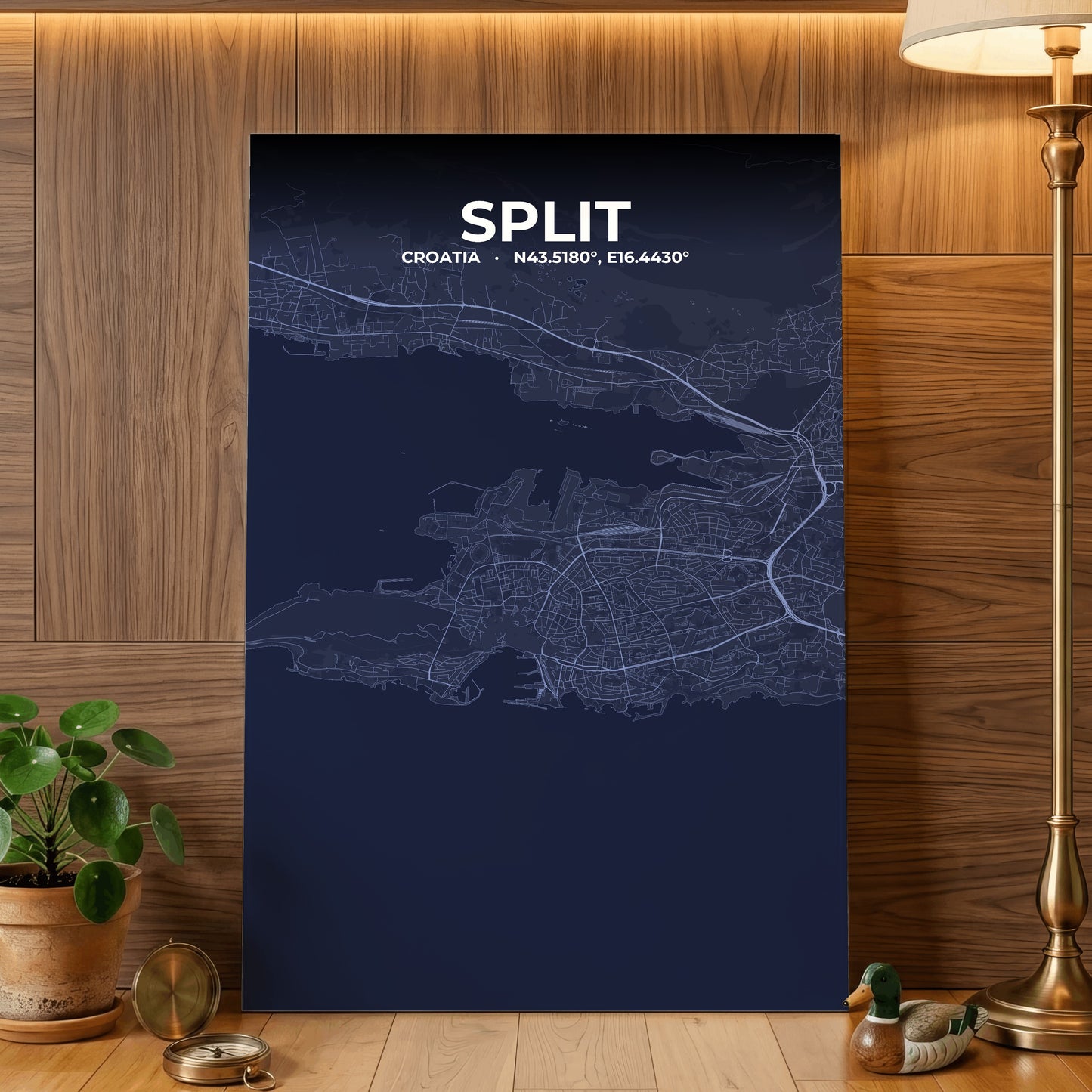 Split Tide Map Poster