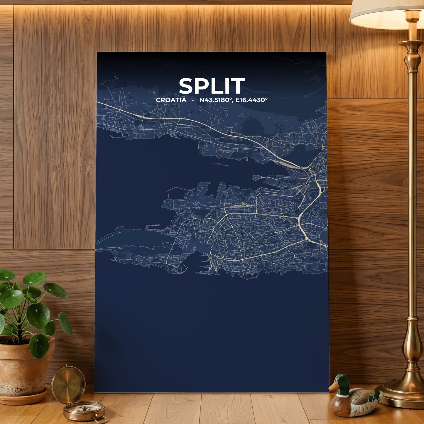 Split Anchor Map Poster