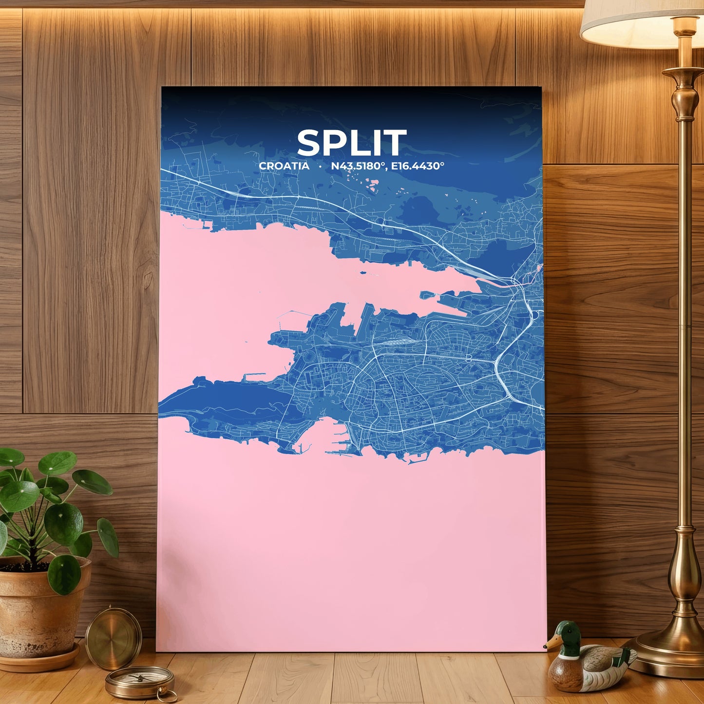 Split Candy Map Poster