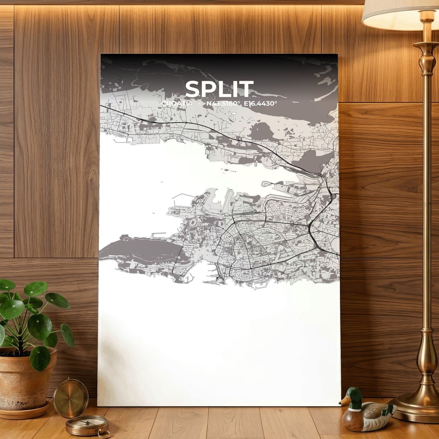 Split Ash Map Poster