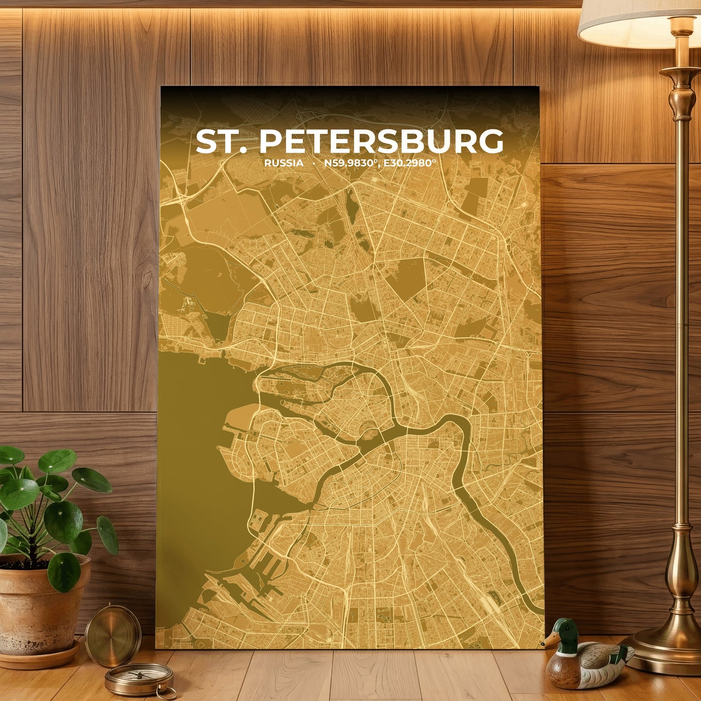 St. Petersburg Forge Map Poster