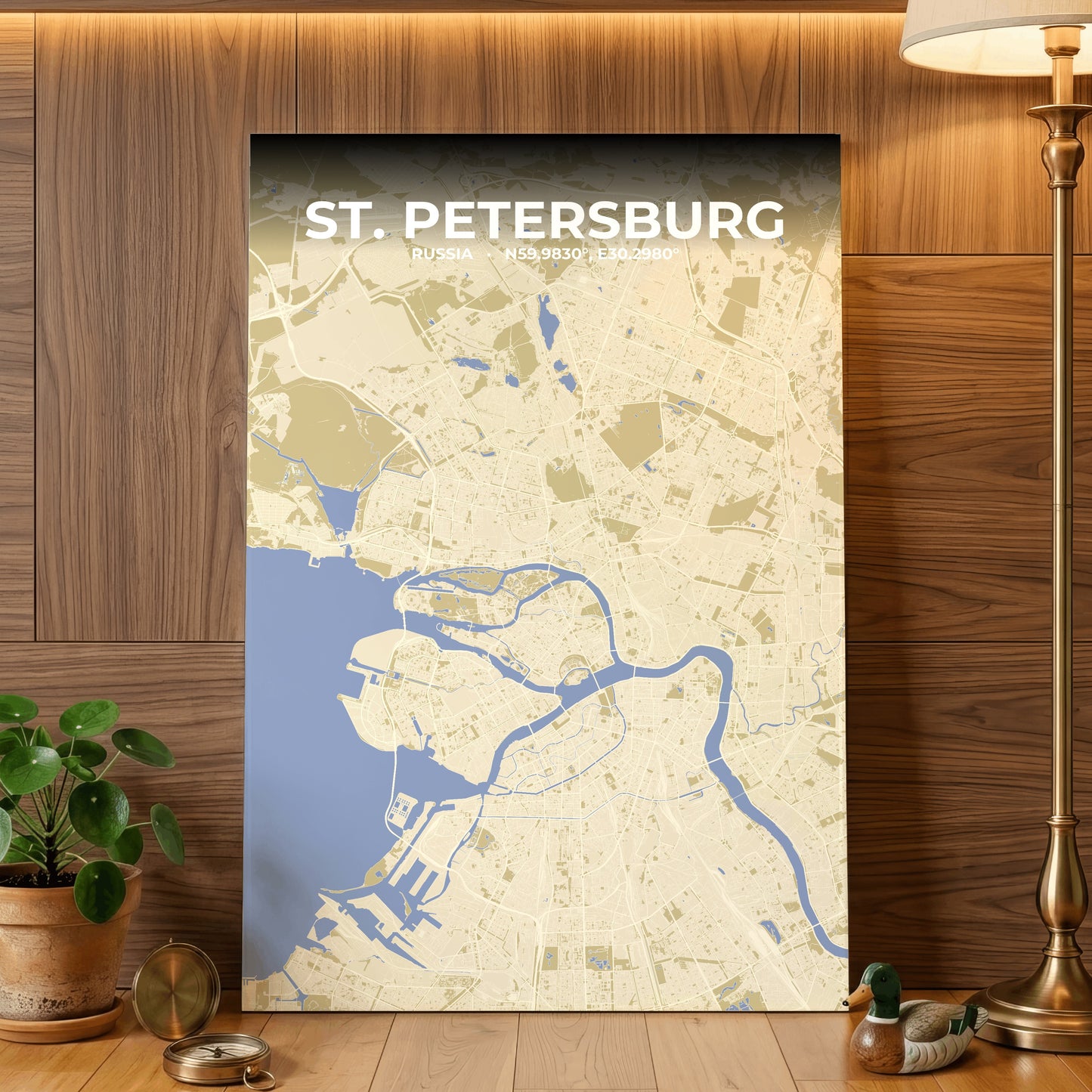 St. Petersburg Barn Map Poster