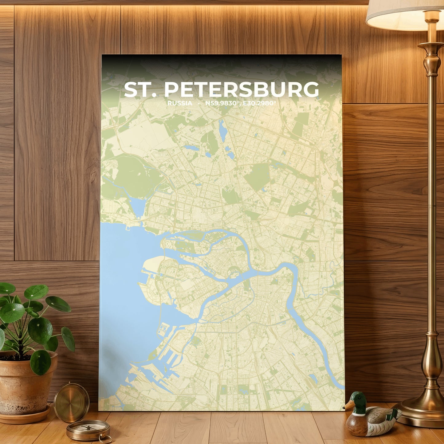 St. Petersburg Drift Map Poster