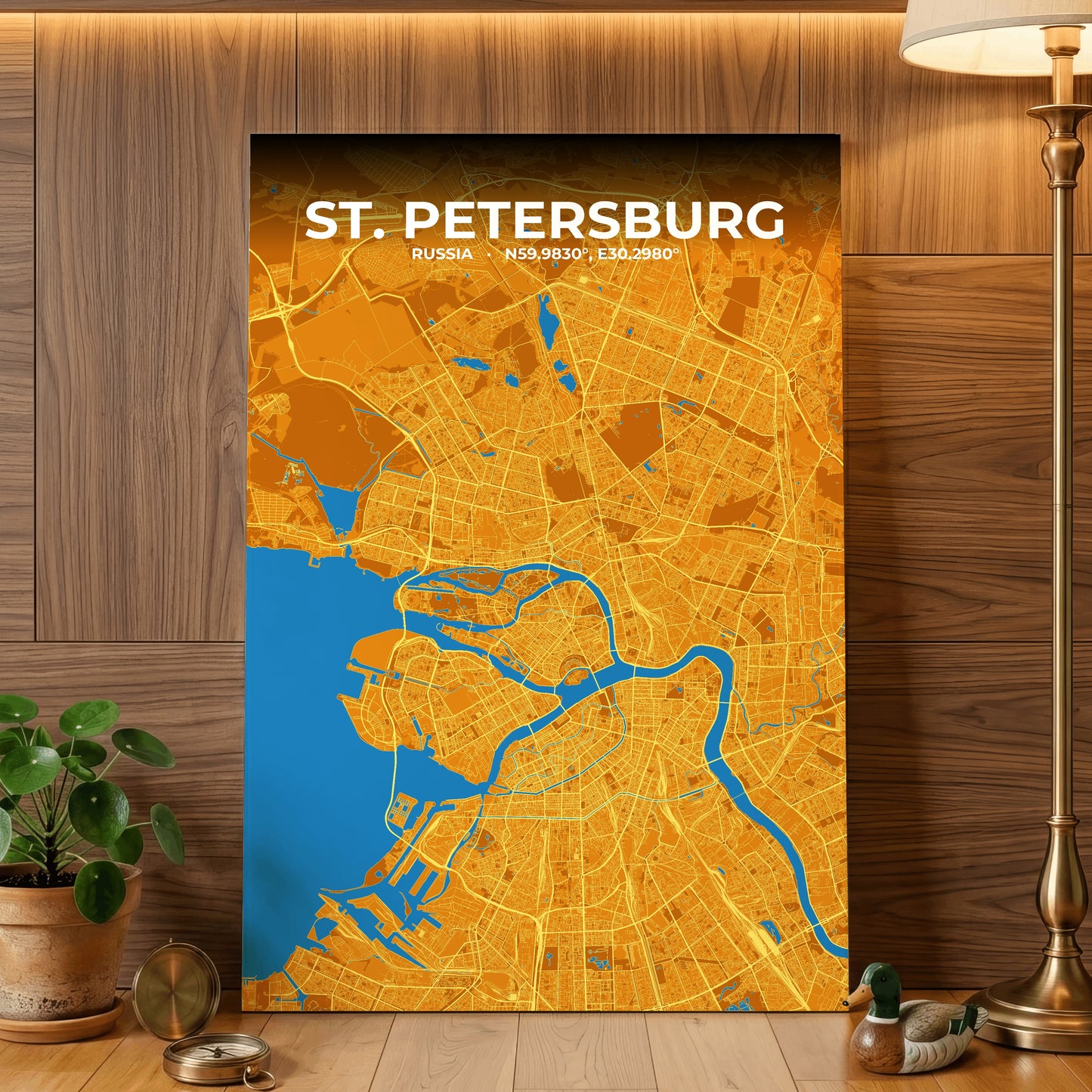 St. Petersburg Scorch Map Poster