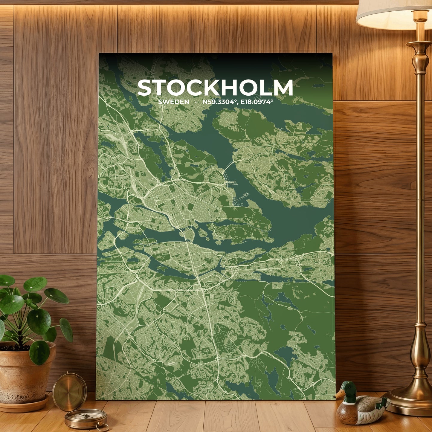 Stockholm Clay Map Poster